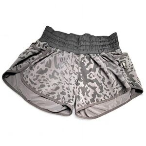 Lululemon Black& Gray Animal Print Shorts, 8